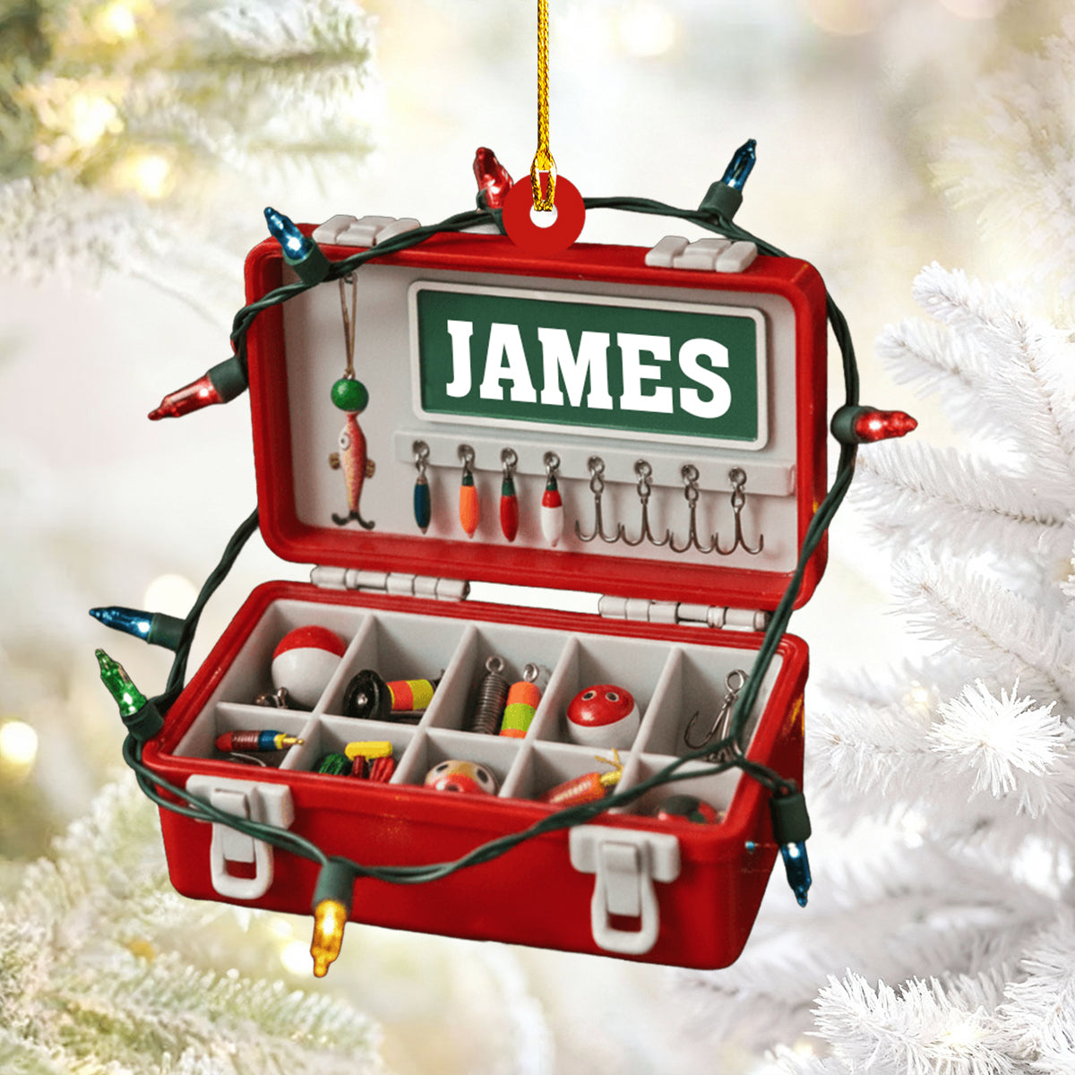 Merry Fishmas - Personalized Acrylic Fishing Ornament