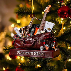 Personalized Musical Instrument Bag Themed Ornament,Musician Gift,Music Lover Gift