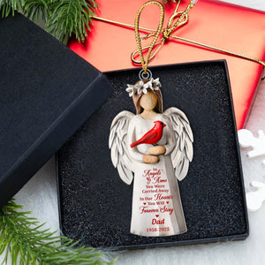 In Angels' Arms You Were Carried Away Personalized Memorial Cardinal Ornament