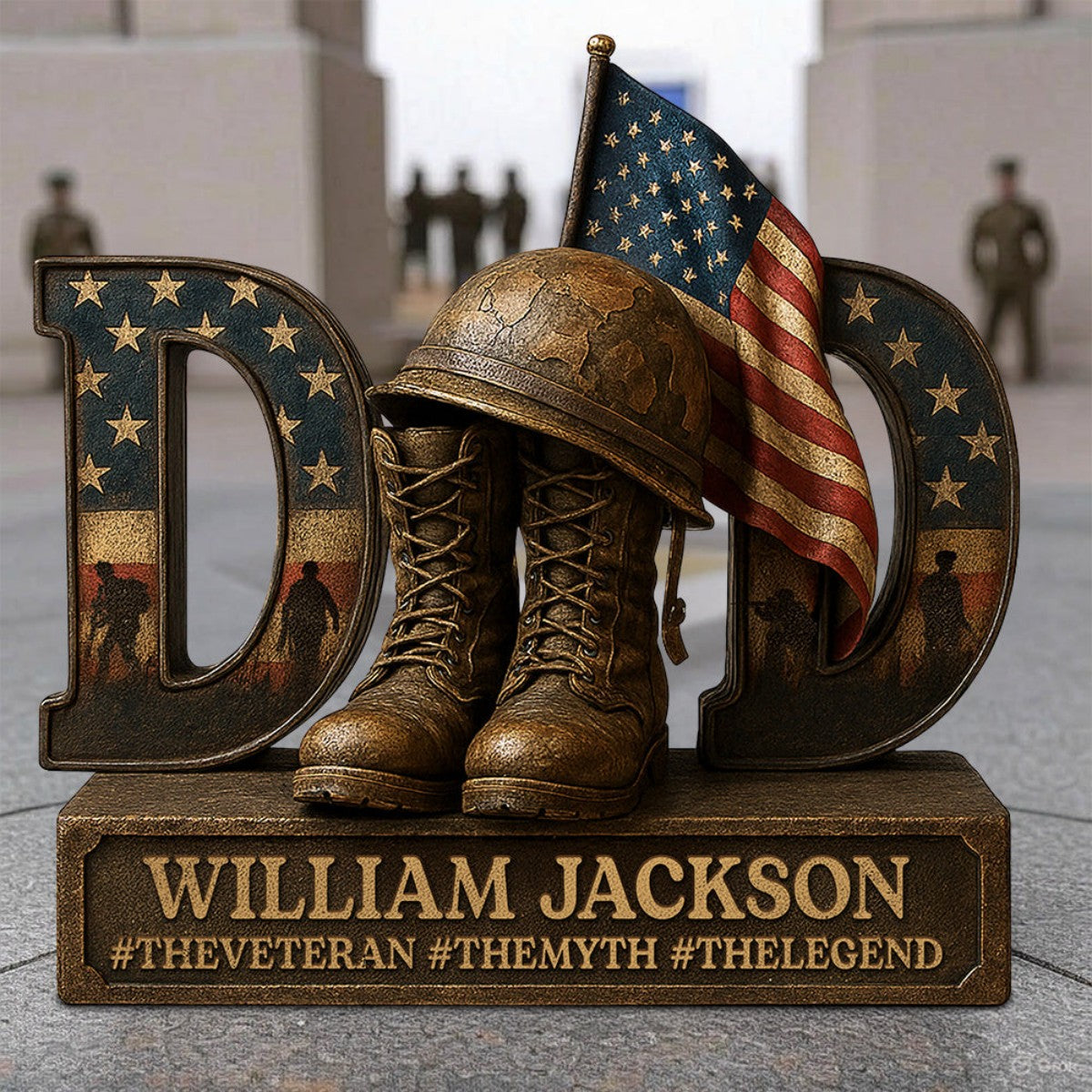 Veteran Dad Personalized Acrylic Plaque Gifts For Dad