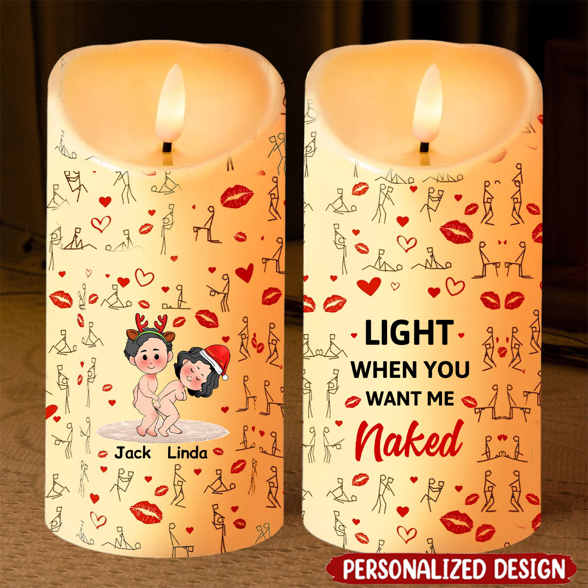 When This Candle Is Lit Give Me That - Personalized LED Candle