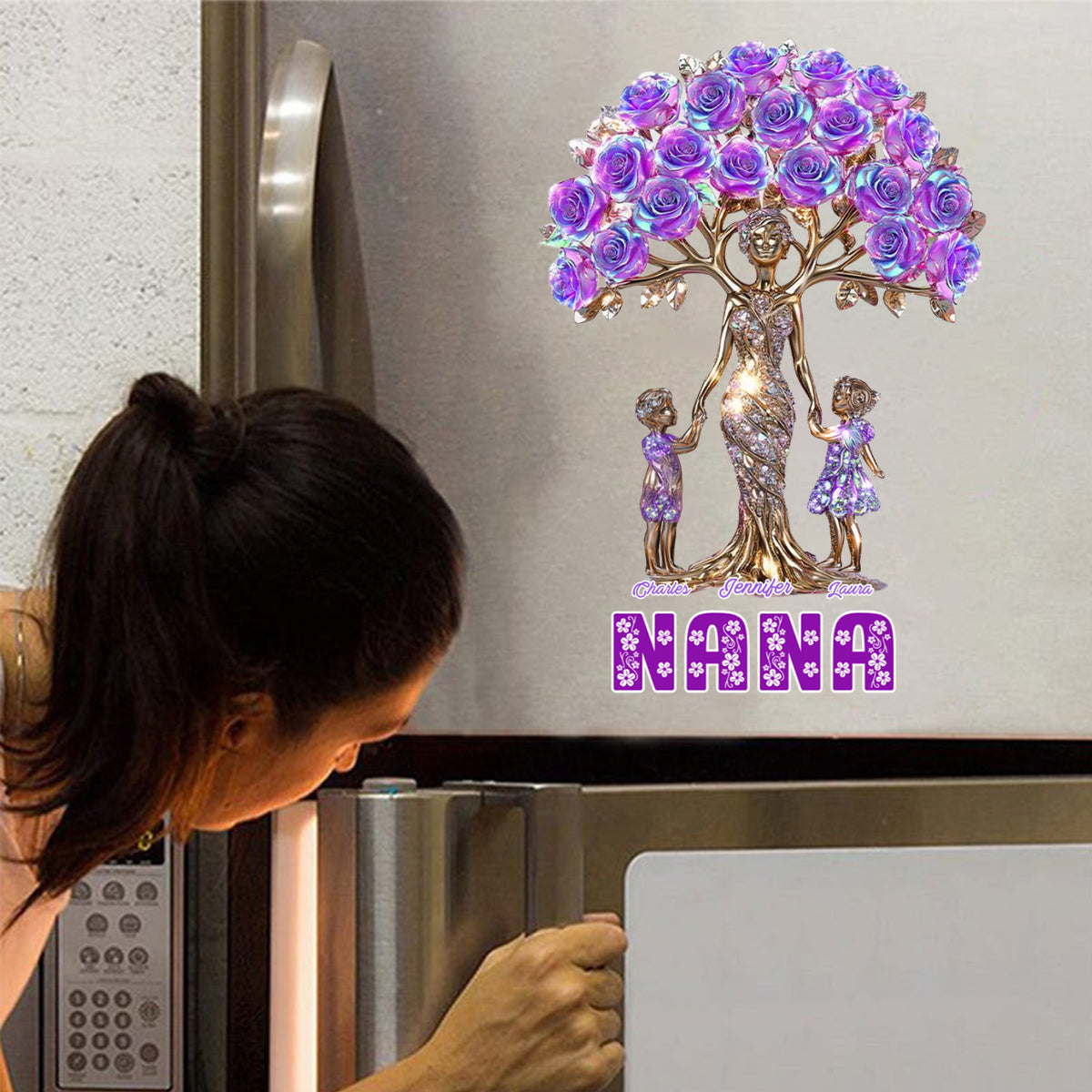 The Love Between Mother/Grandma And Her Kids - Personalized Decal