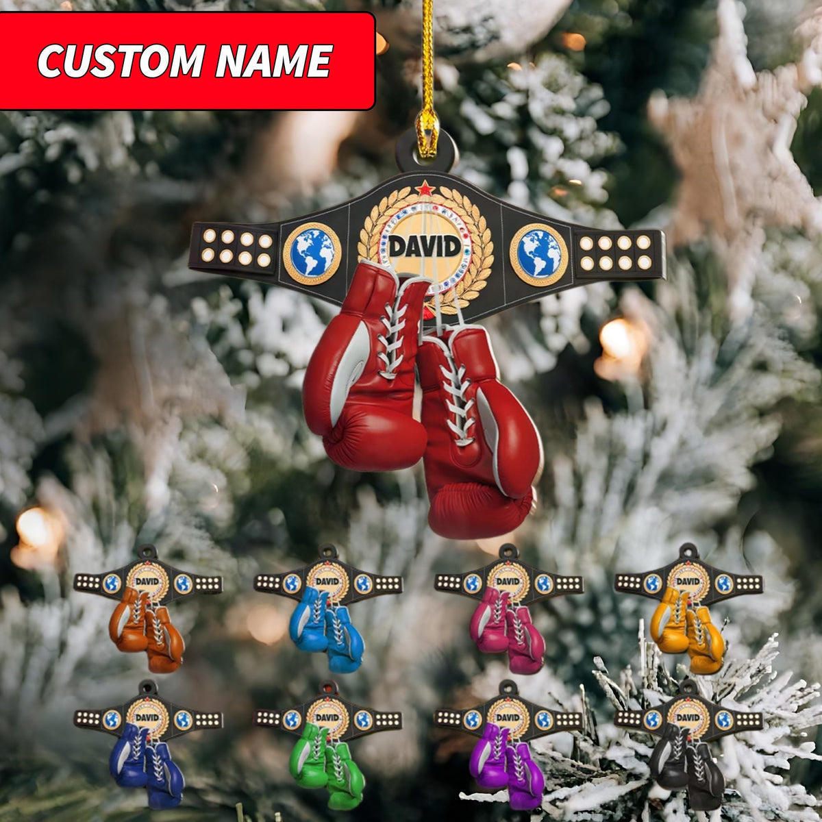 Personalized Boxing Glove Ornament Gifts For Boxing Lovers