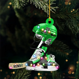 Personalized Ice Hockey Ornament, Gift For Ice Hockey Players