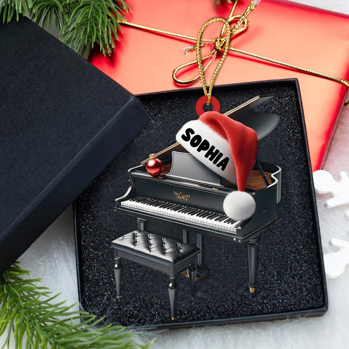 Personalized Piano Music Christmas Ornament - Gift For Musician,Piano Player,Piano Lovers
