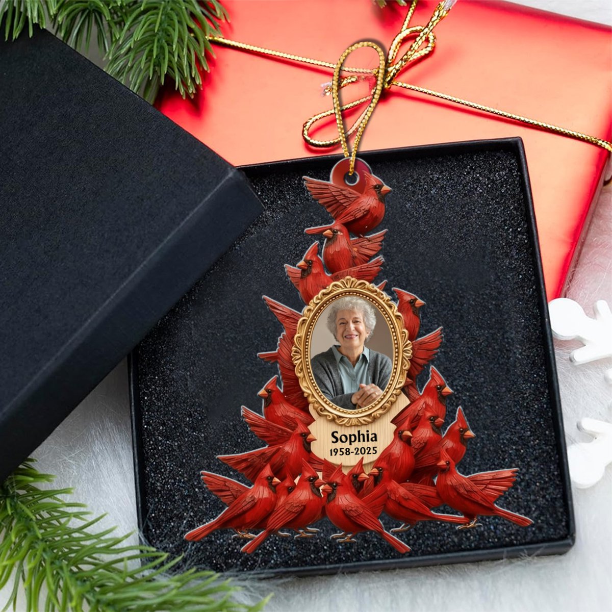Whispers Of Heaven - Personalized Cardinal Memorial Acrylic Ornament