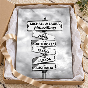 Traveling Adventure Gifts For Couples Love Travel Personalized Canvas Print Wall Art Home Decoration