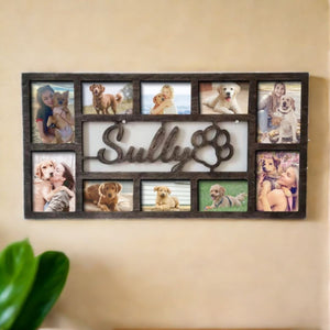 Personalized Name Paw Print Photo Frame