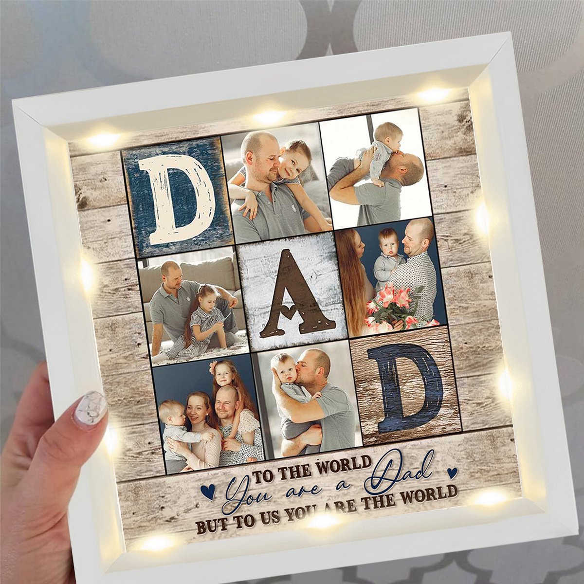 Personalized Light Shadow Box - To the world you are a Dad