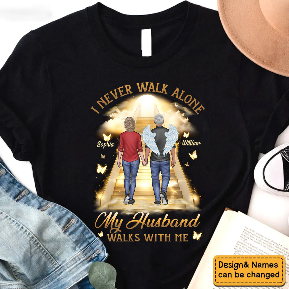 I Never Walk Alone - Memorial Personalized T shirt Gift For Family Members