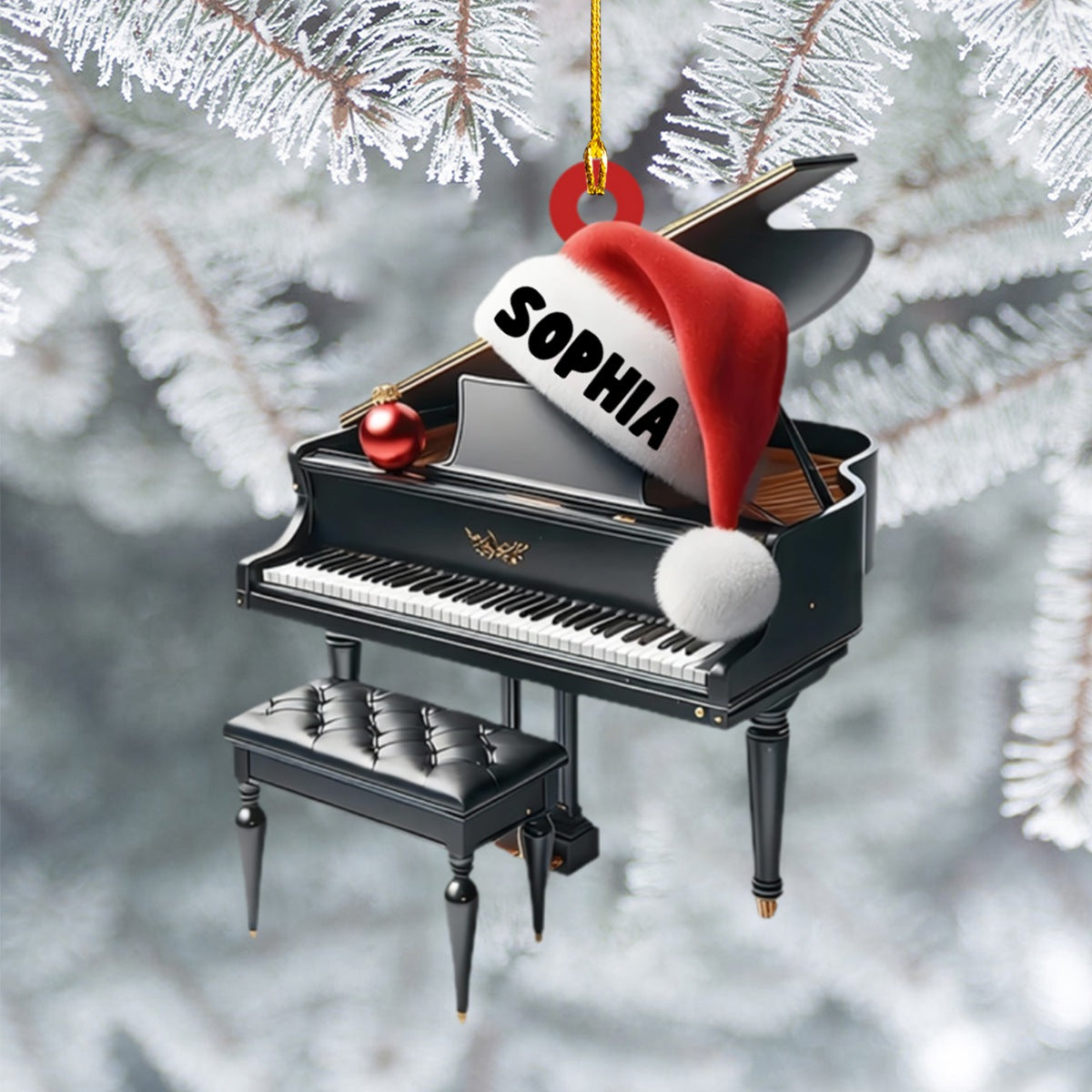 Personalized Piano Music Christmas Ornament - Gift For Musician,Piano Player,Piano Lovers
