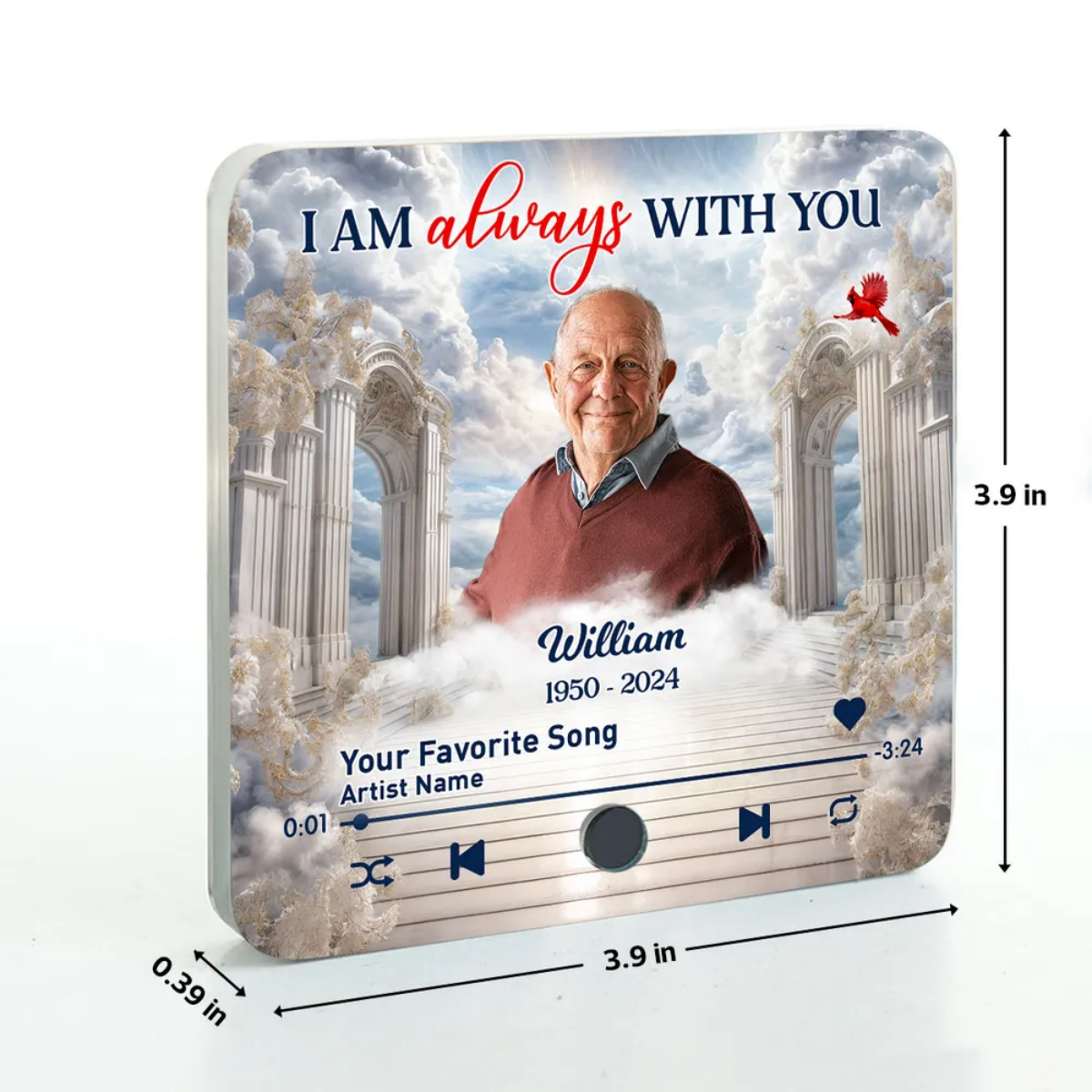 Memorial Heaven Gate Sky Personalized Music Fridge Magnet