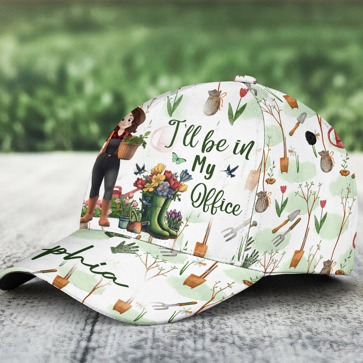 Gardening Is My Therapy - Personalized Cartoon Style Classic Cap