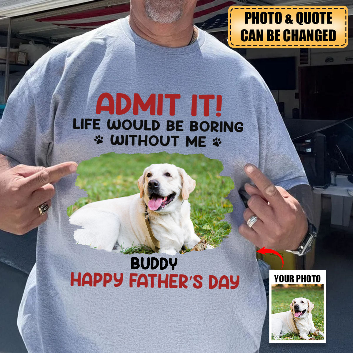 Life Would Be Boring Without Me - Dog Personalized Pure Cotton T-Shirt