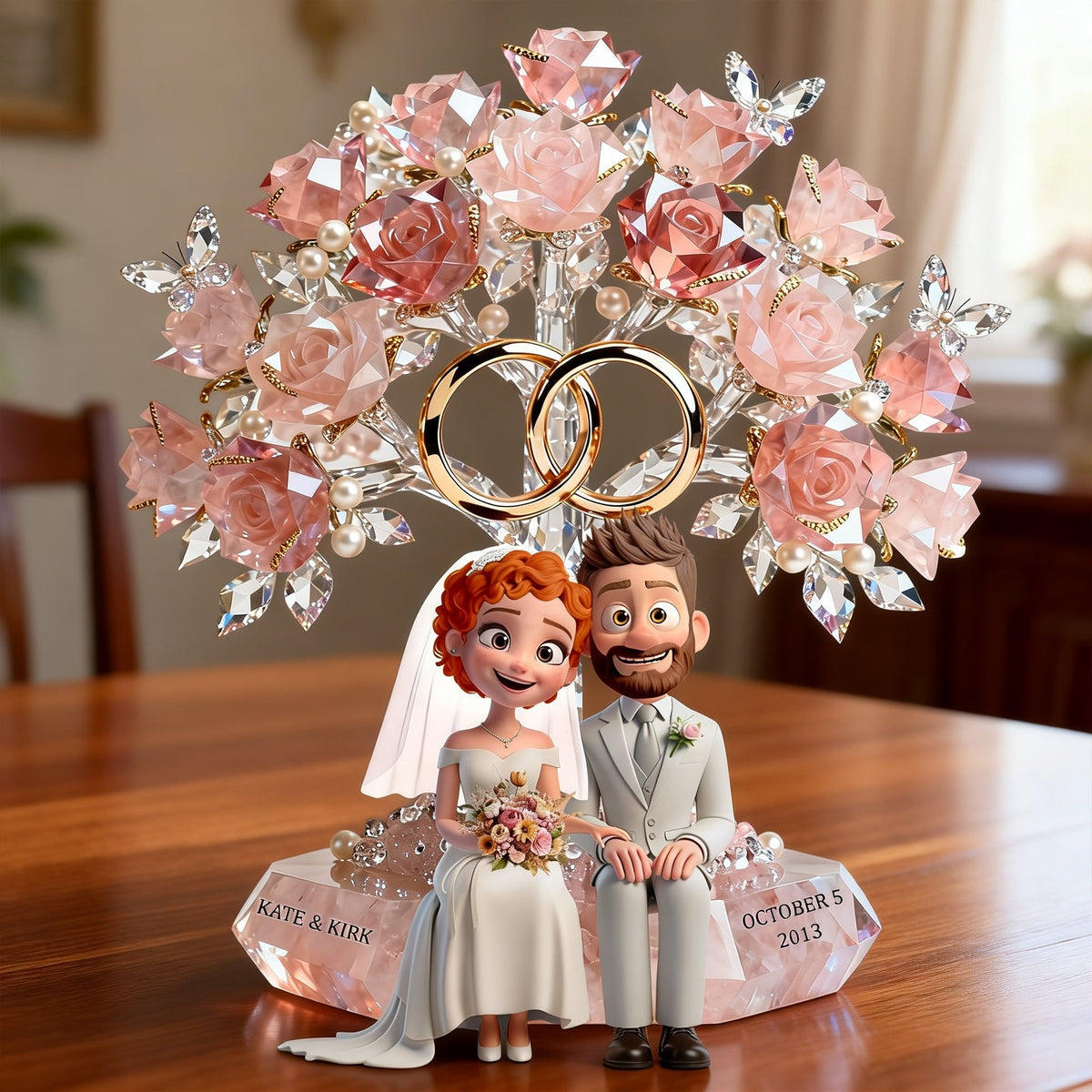 Personalized Acrylic Plaque for Wedding Couples - A Timeless Keepsake of Your Love