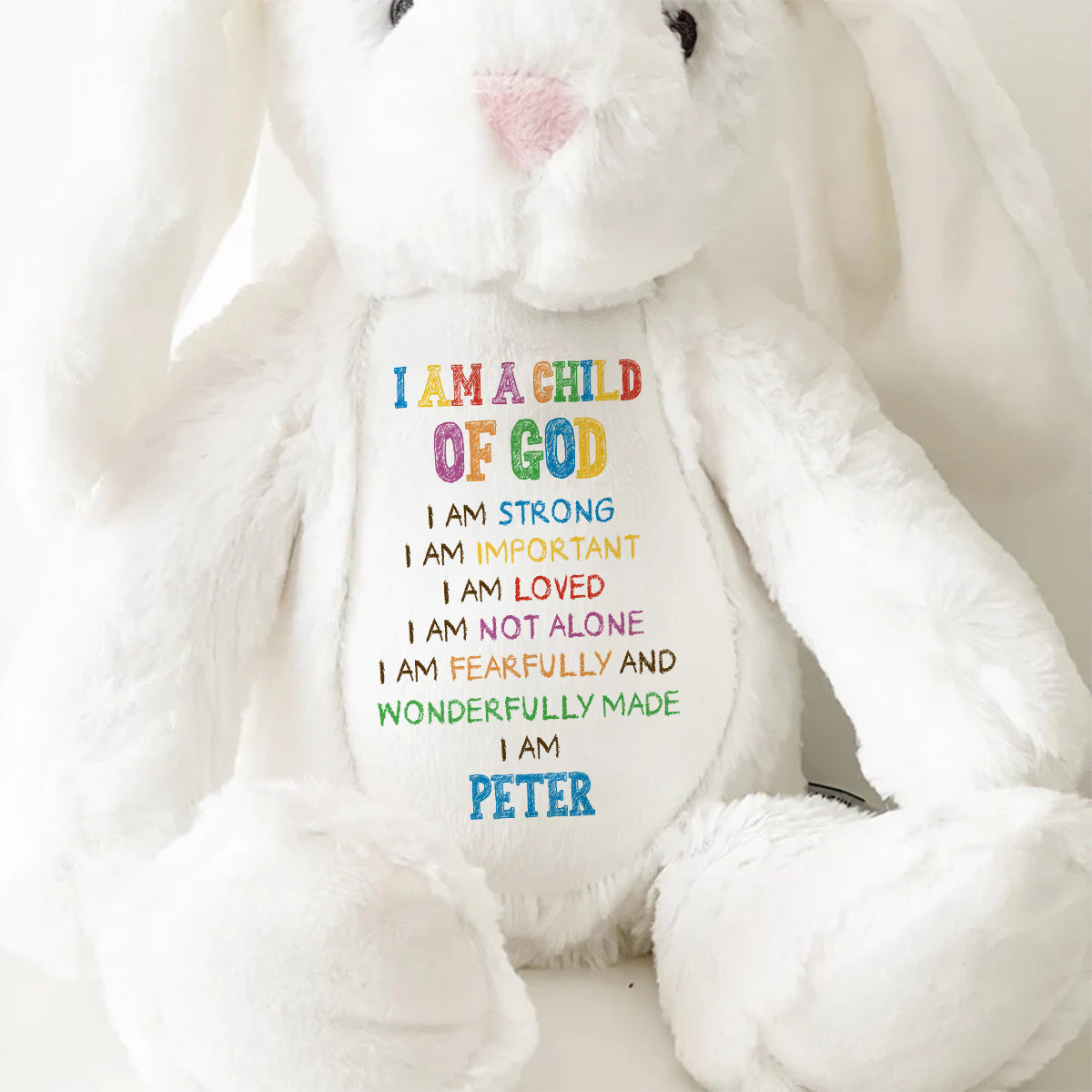 I'm A Good Child - Personalized Easter Bunny Plush Gift For Kids