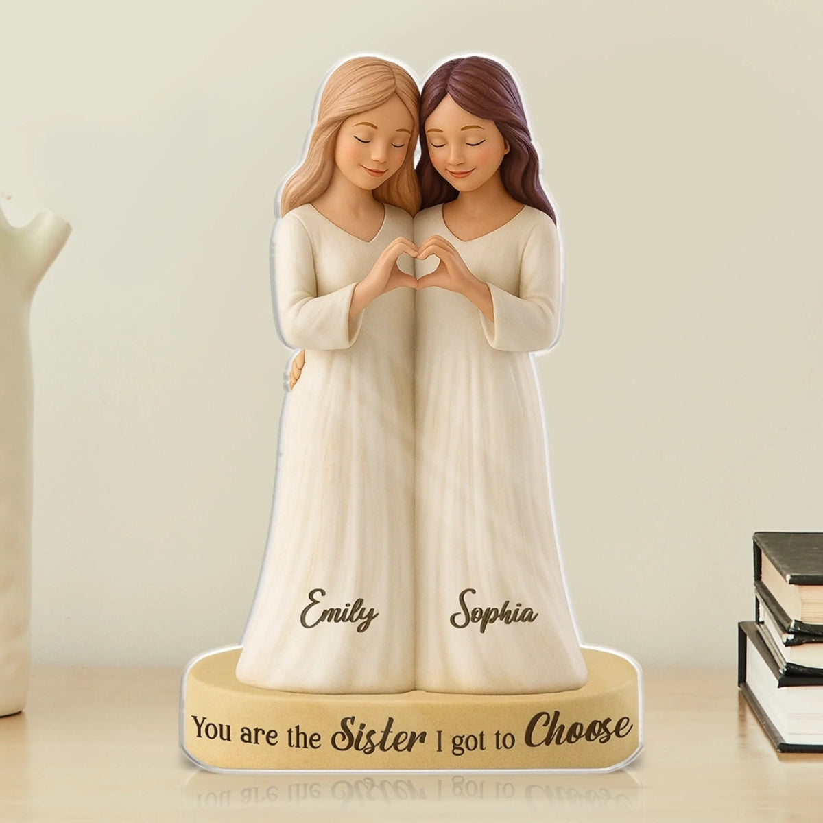 Personalized Best Friend Shaped Acrylic Plaque Gift For Besties, Woman