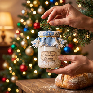 Custom Personalized Sourdough Starter Ornament – Kitchen Baking Decor | Christmas Gift For Sourdough Lovers & Bakers
