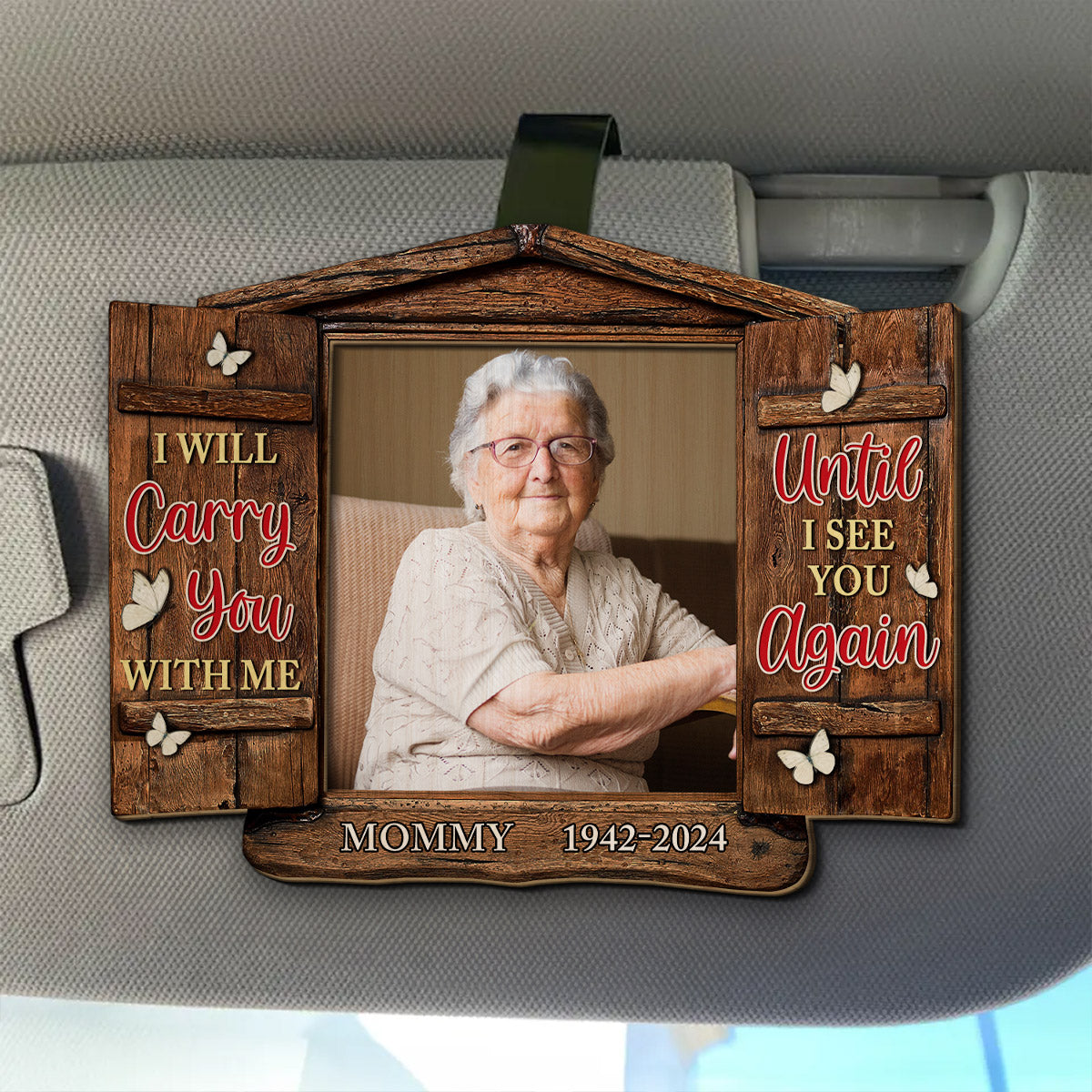 Personalized Photo Car Visor Clip - Until I See You Again