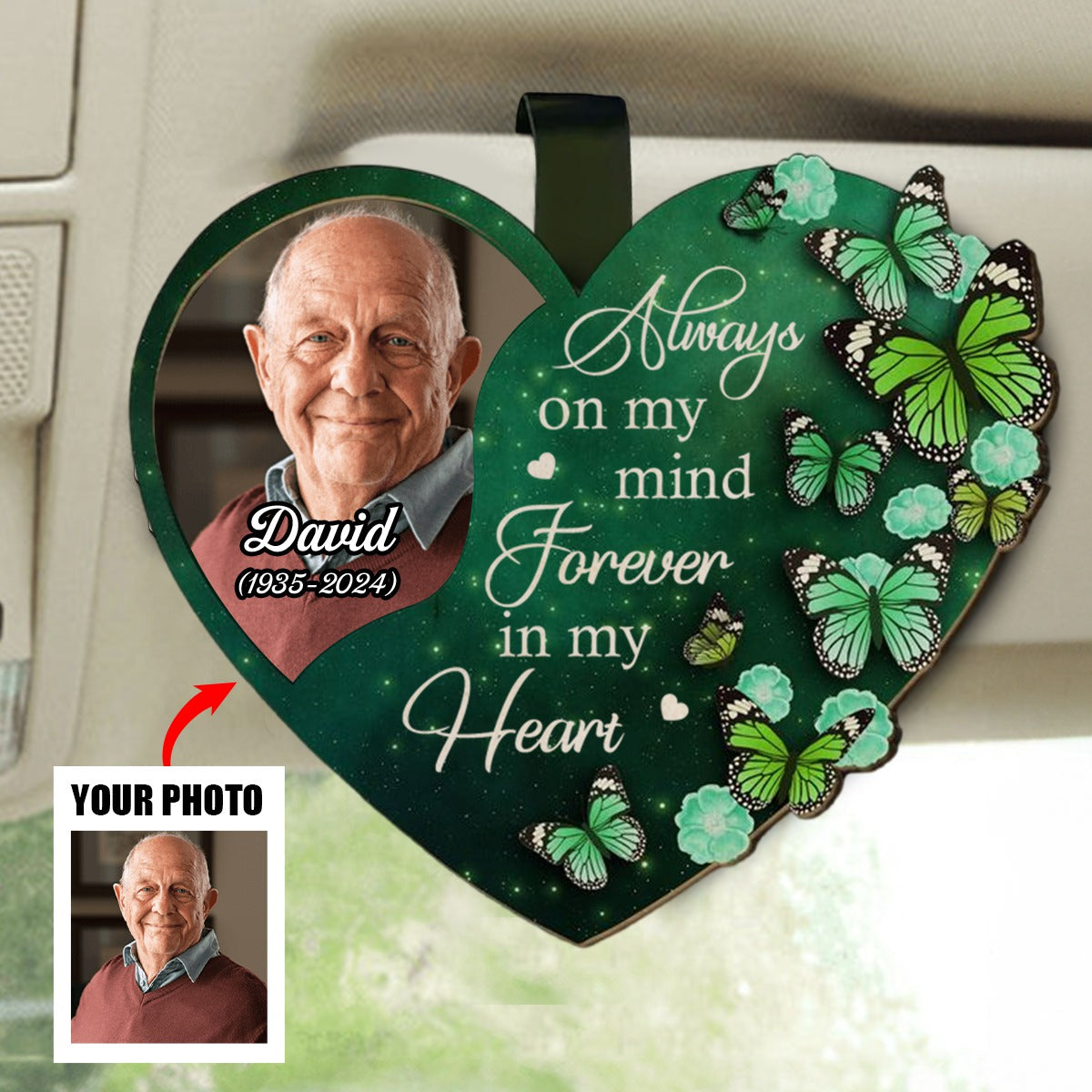 On My Mind - Personalized Custom Car Visor Clip