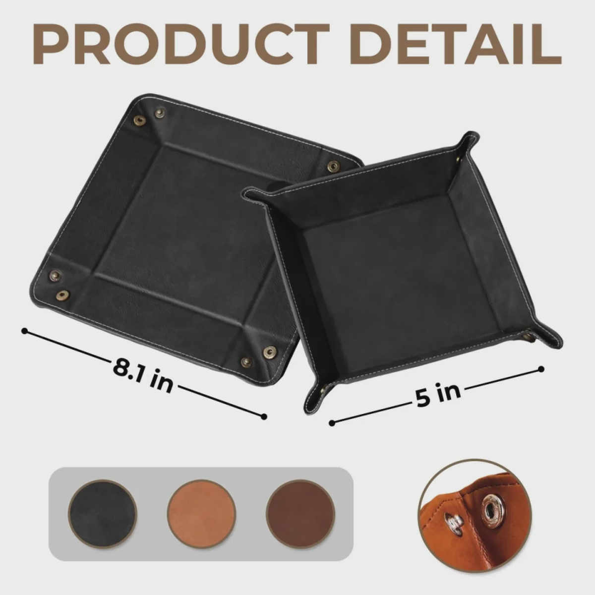 Empty Your Pockets, Fill Our Hearts - Family Personalized Leather Valet Tray Gift For Dad, Grandpa