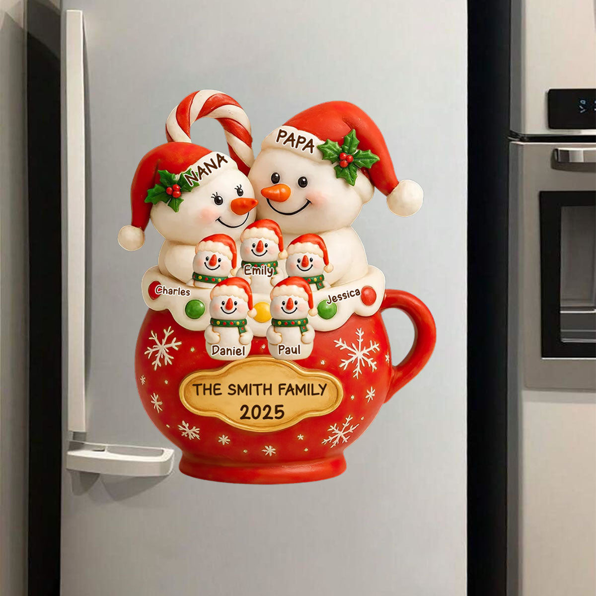 The Year We Became Happy Family - Personalized Custom Decal Gift