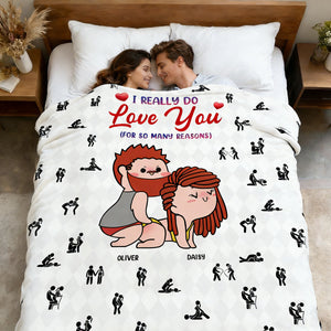 I Really Do Love You - Personalized Couple Blanket