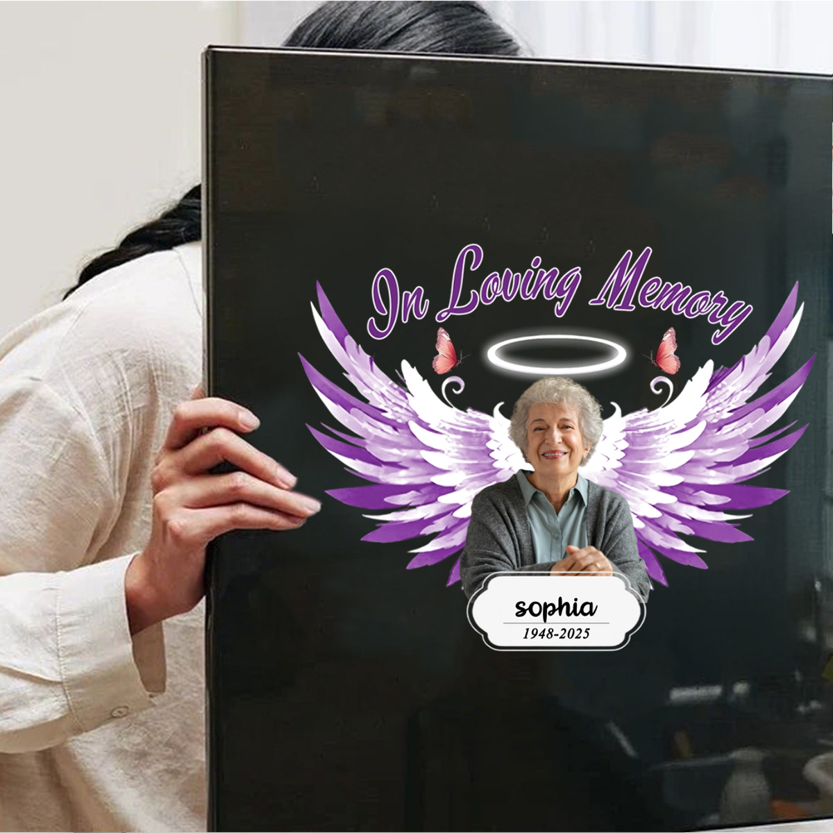 In Loving Memory - Personalized Photo Memorial Decal