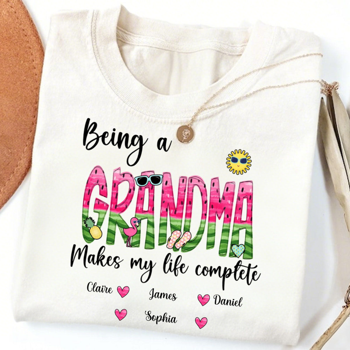 Custom Being A Mimi Makes My Life Complete Watermelon T-Shirt