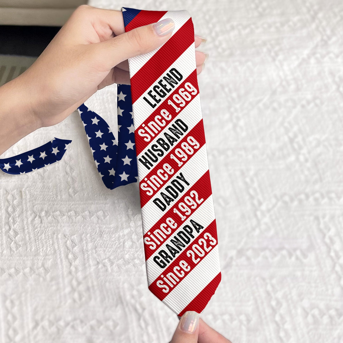 Legend Husband Daddy Grandpa - Personalized Tie Gift For Family