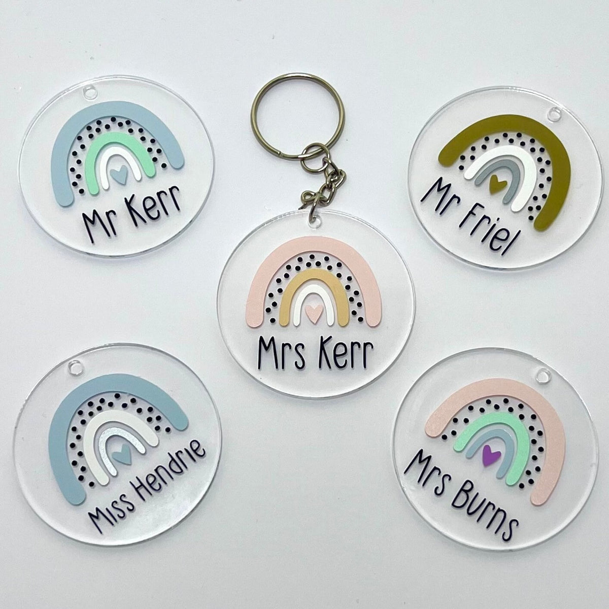 Personalized Teacher Arcylic Keychain Gifts for Teacher Appreciation