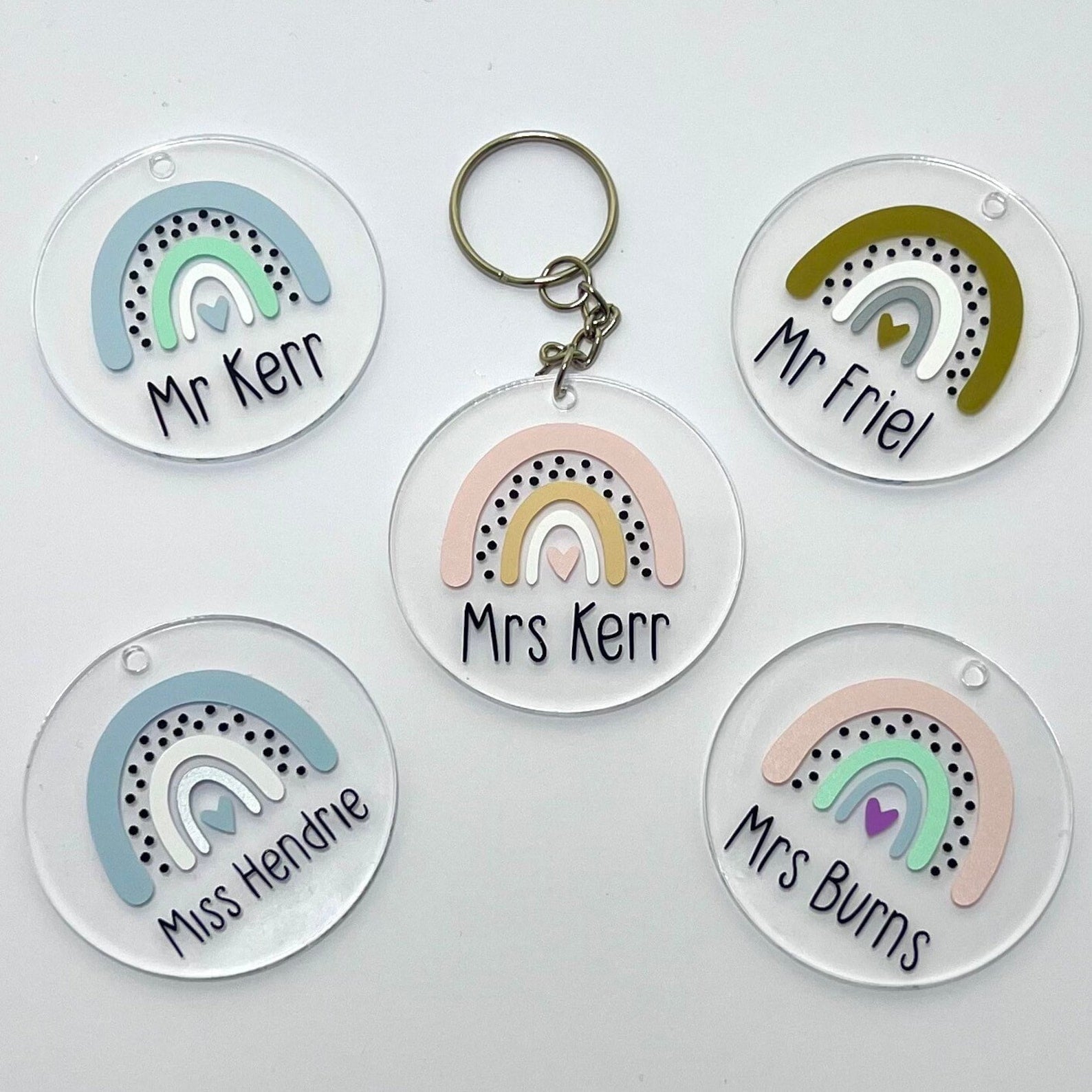 Personalized Teacher Arcylic Keychain Gifts for Teacher Appreciation