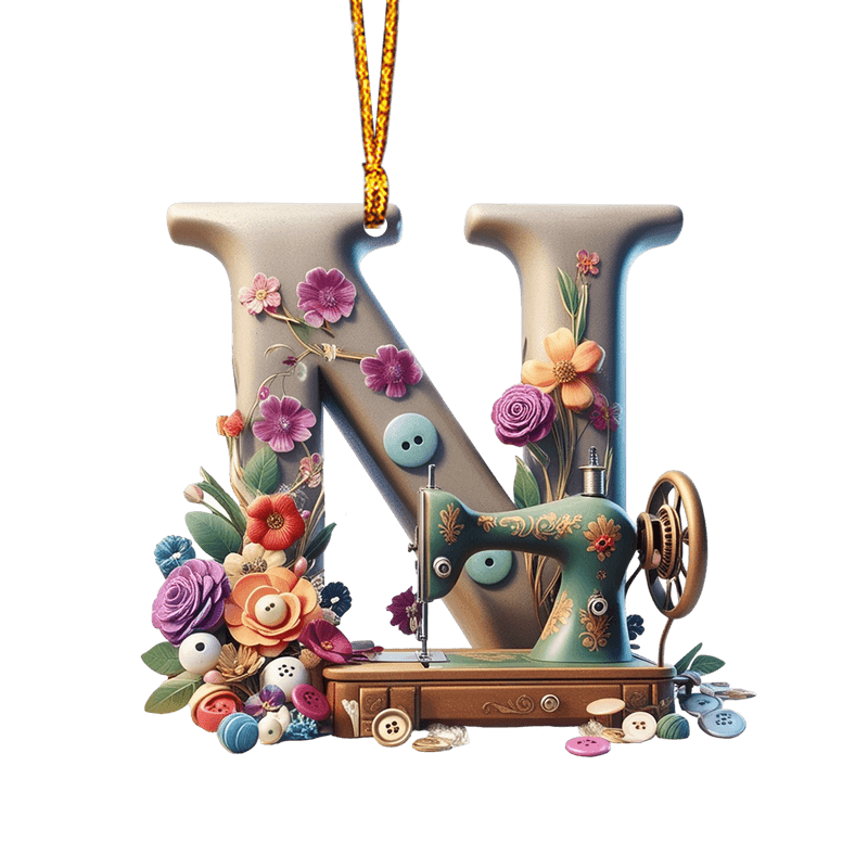 Beautiful Sewing Letter Shaped Ornament