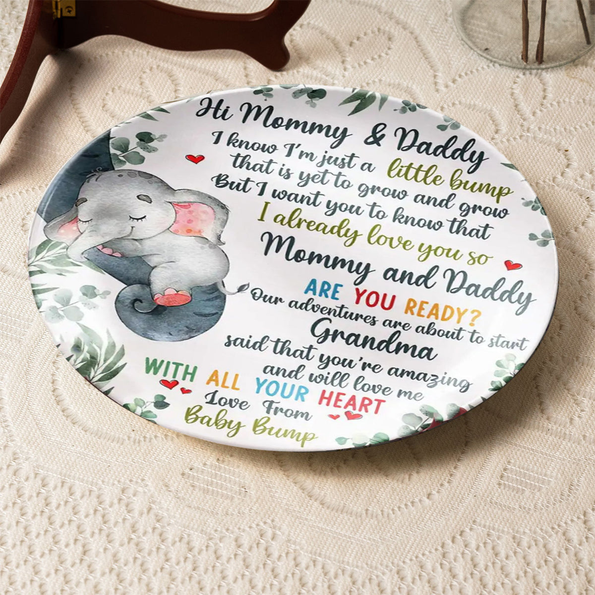 Our Adventures Are About To Start - Personalized Ceramic Plate