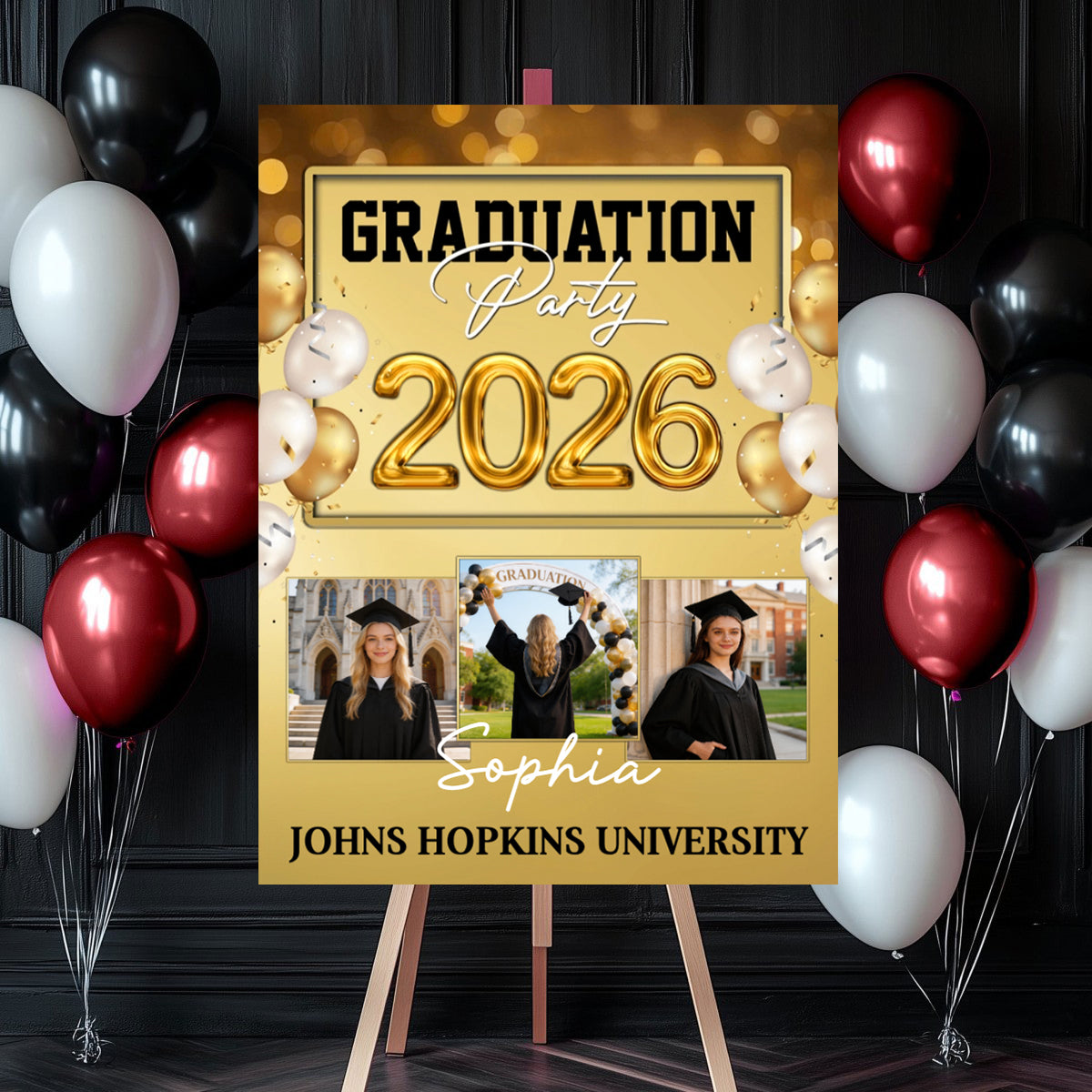 Graduation Party 2026 Custom Party Welcome Sign-Custom Photos And Texts Grad Party Sign-Personalized Graduation Decoration
