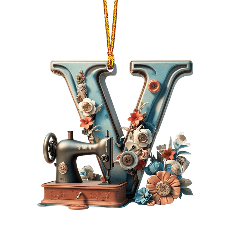 Beautiful Sewing Letter Shaped Ornament