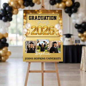 Graduation Party 2026 Custom Party Welcome Sign-Custom Photos And Texts Grad Party Sign-Personalized Graduation Decoration