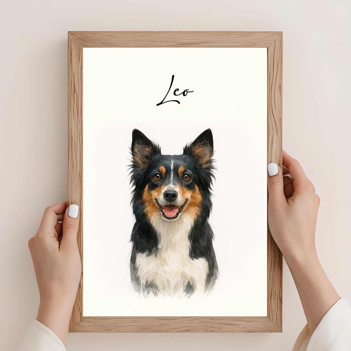 Watercolor Portraits Using Pet Photo Personalized Poster, Gift for Dogs, Cats Lovers