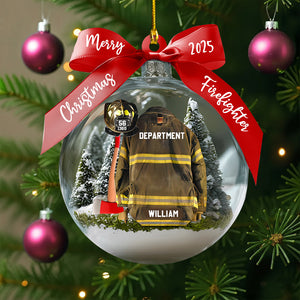 Firefighter Helmet Armor Personalized Ornament Gifts For Fireman