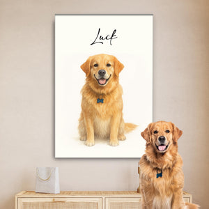 Watercolor Portraits Using Pet Photo Personalized Poster, Gift for Dogs, Cats Lovers