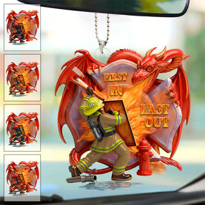 Firefighting With Fire - Personalized Acrylic Ornament Gifts For Firefighter