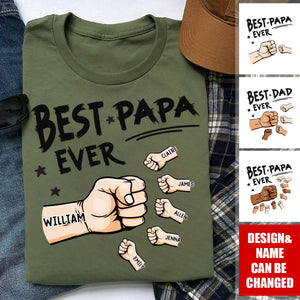 The Best Dad Ever - Family Personalized Pure Cotton T-Shirt