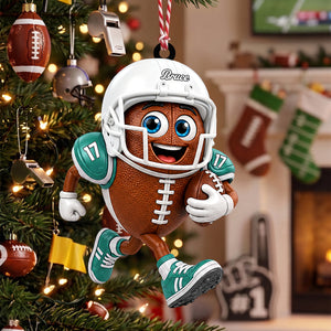 American Football Fan Gift – Personalized Cute Mascot Acrylic Hanging Ornament