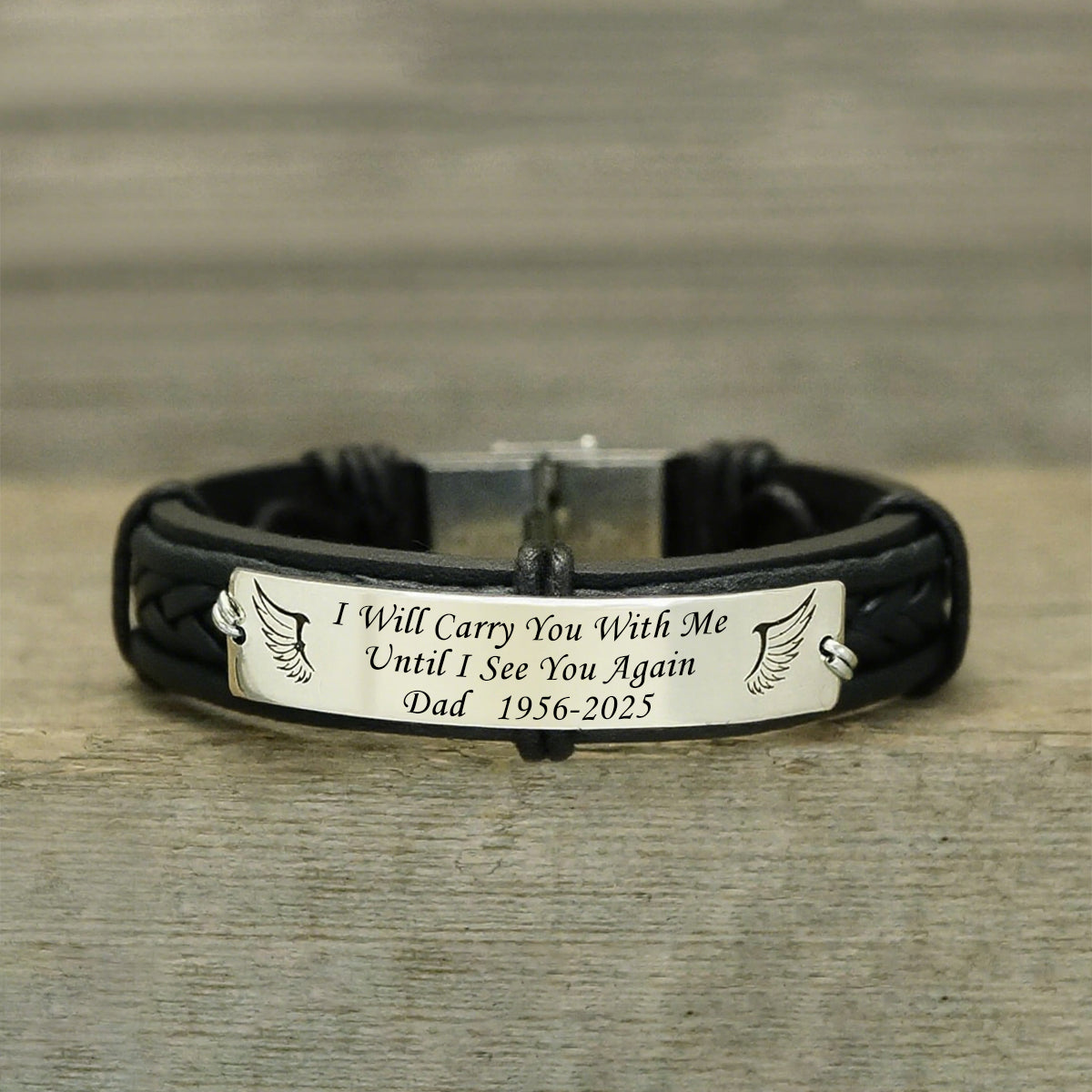 Memorial Wings Bracelet Forever in my Heart, Personalized In Memory of Bracelet, Loss of Loved One