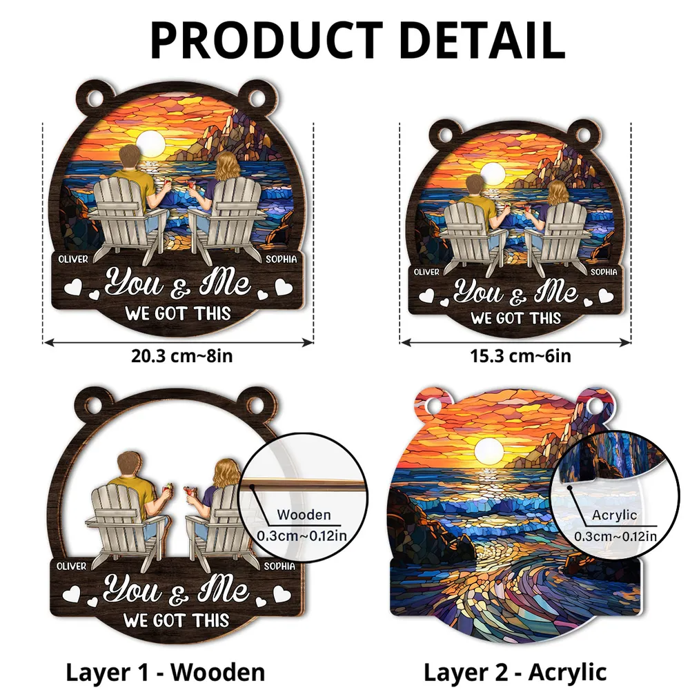 You Are My Rainbow - Personalized Custom Suncatcher Ornament