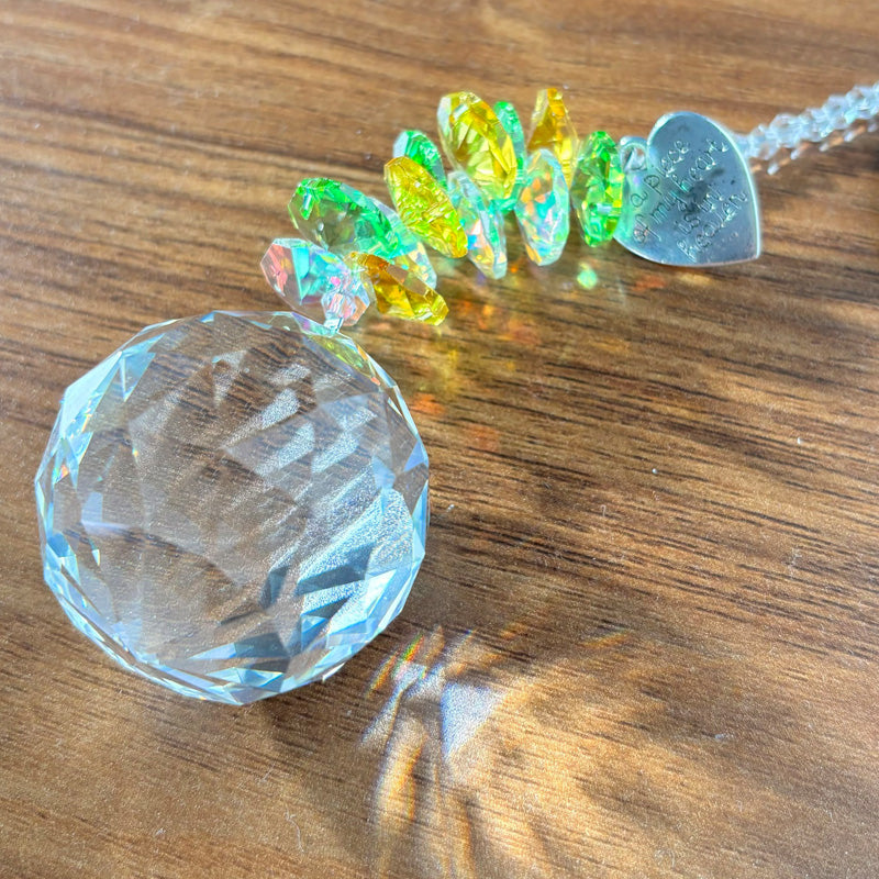 Personalized Photo Crystal Pet Souvenir Light Trap Sun Catcher Memorial Dog/Cat Gift