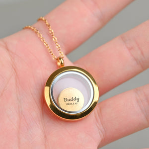 Locket Memory Keepsake Necklace Pet Hair Urn Personalized Living Memory Necklace
