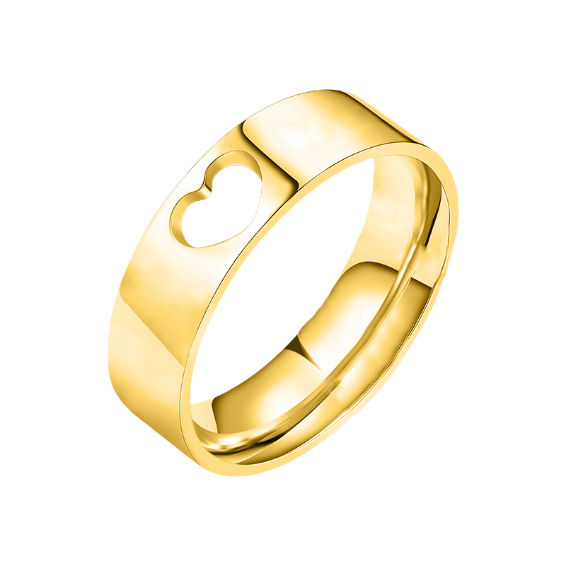 Couple Ring - Personalized Name Matching Heart Promise Rings