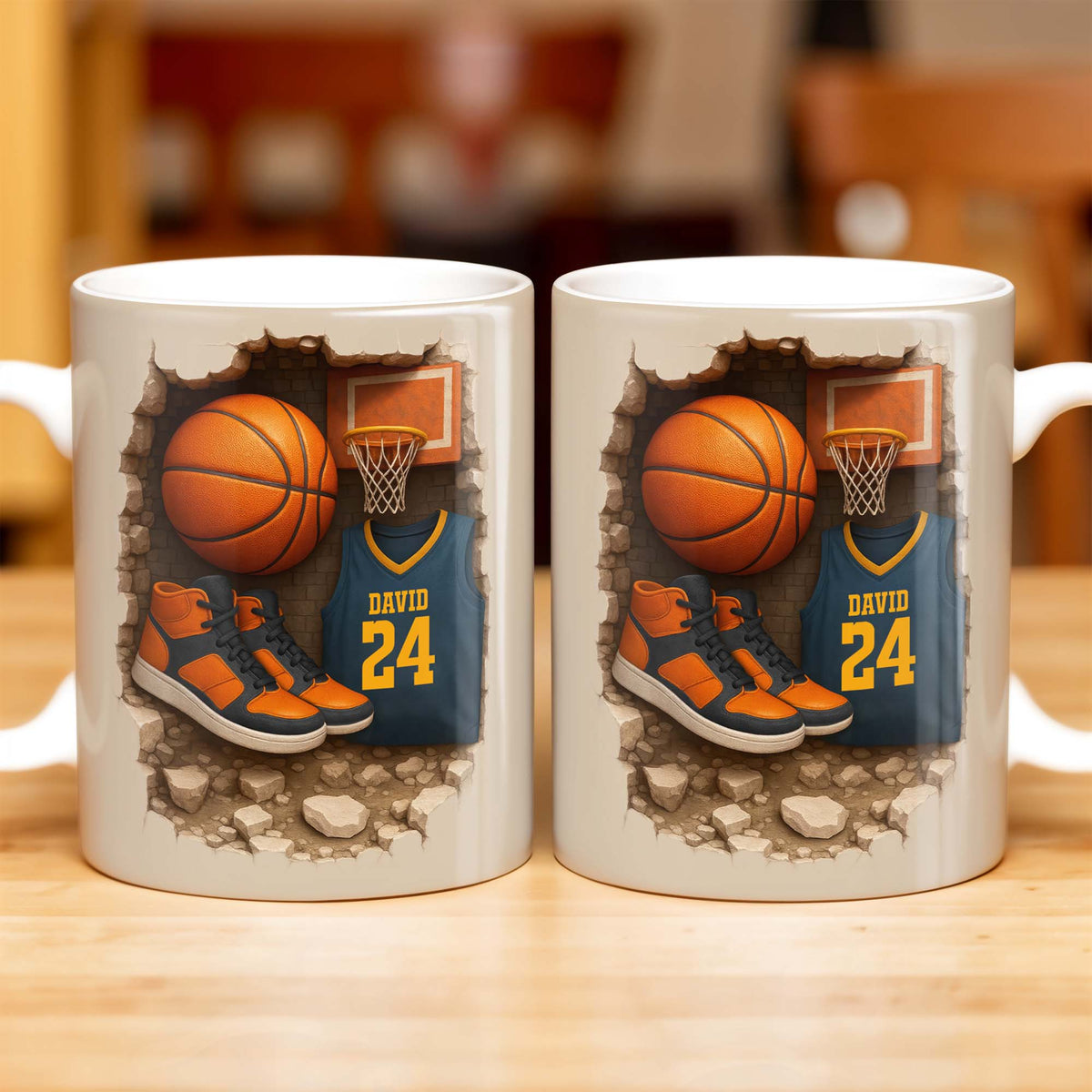 Sneakers And Jersey, Personalized Custom Coffee Mug, Gift For Basketball Players