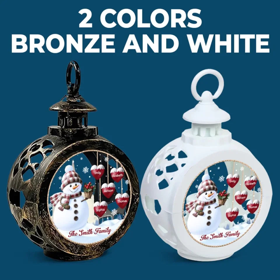 Family Personalized Custom Candlelight Lantern Ornament - Christmas Gift For Family Members